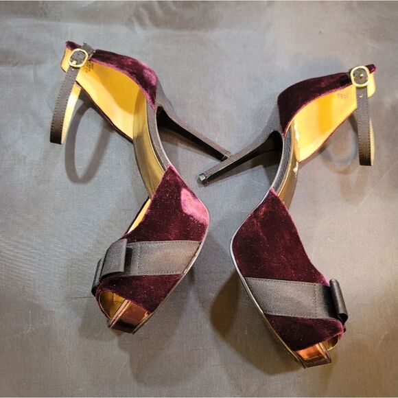 NINE WEST SATIN BOWNOT HIGH HEEL STILETTO OPEN-TOE SANDAL - Picture 15 of 15